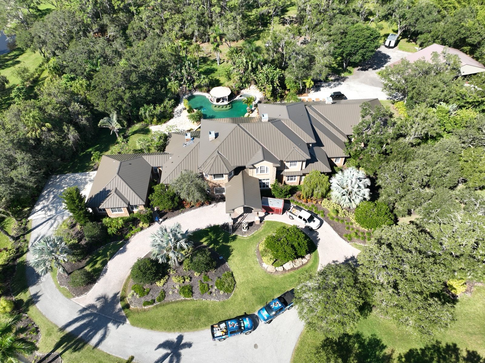 Standing Seam Metal Roof on a Bradenton Estate
