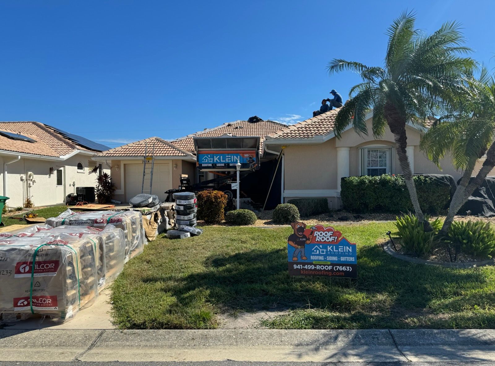 Tile Roof Replacement in Englewood: on the job (2 of 4)