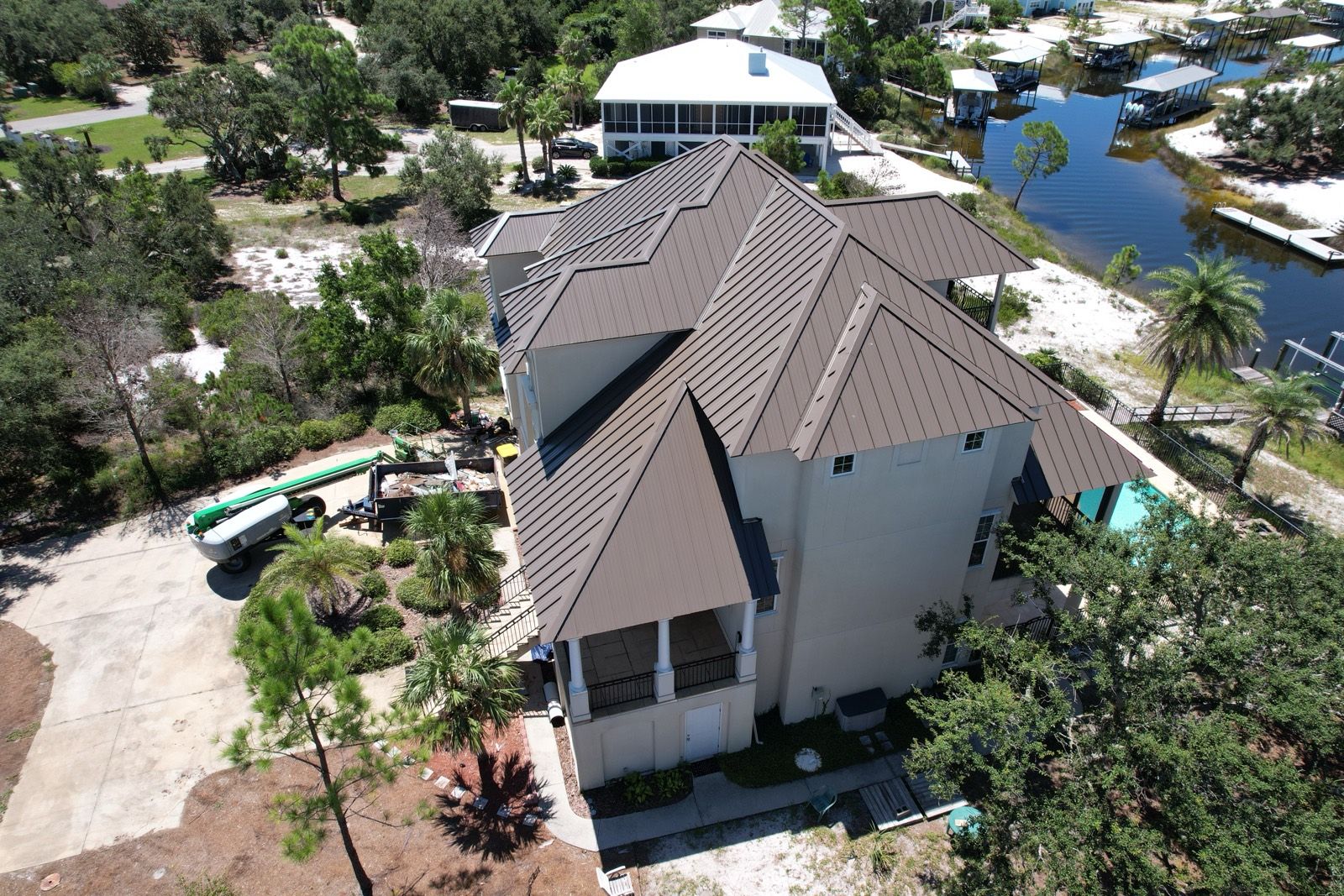 Metal Roof on a Perdido Key Coastal Home: finished roof (2 of 7)