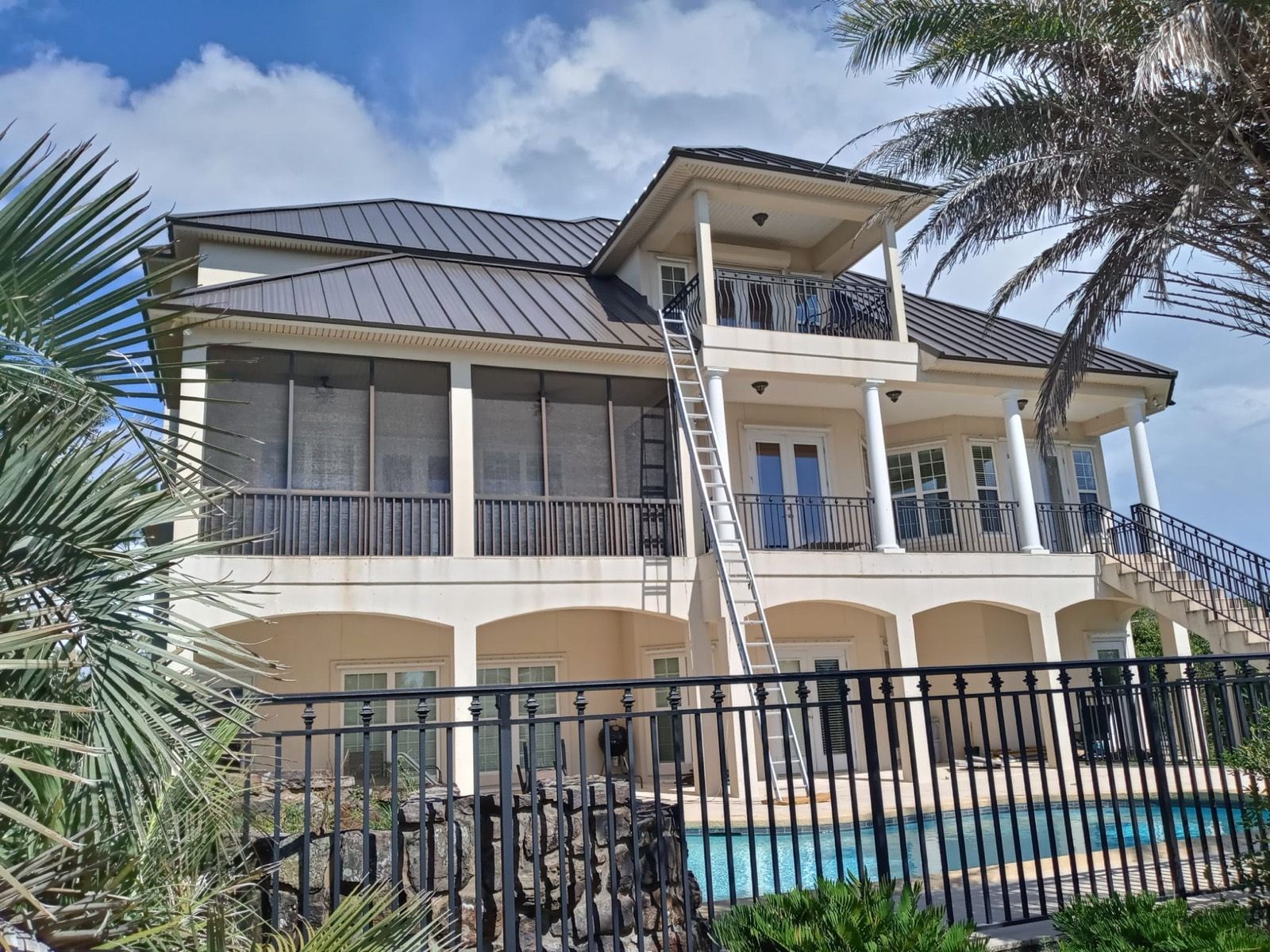Metal Roof on a Three-Story Coastal Home: finished roof (2 of 3)