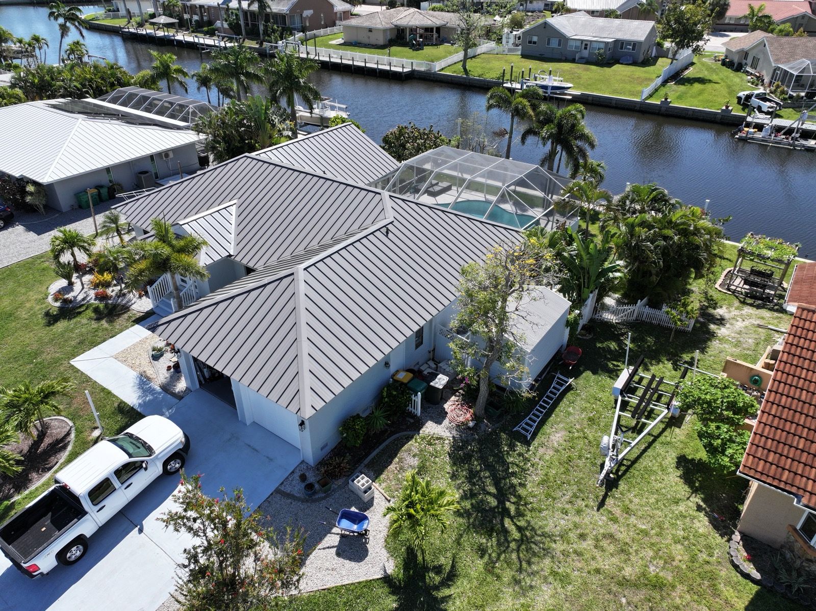 Metal Roof on a Port Charlotte Canal Home: finished roof (2 of 7)