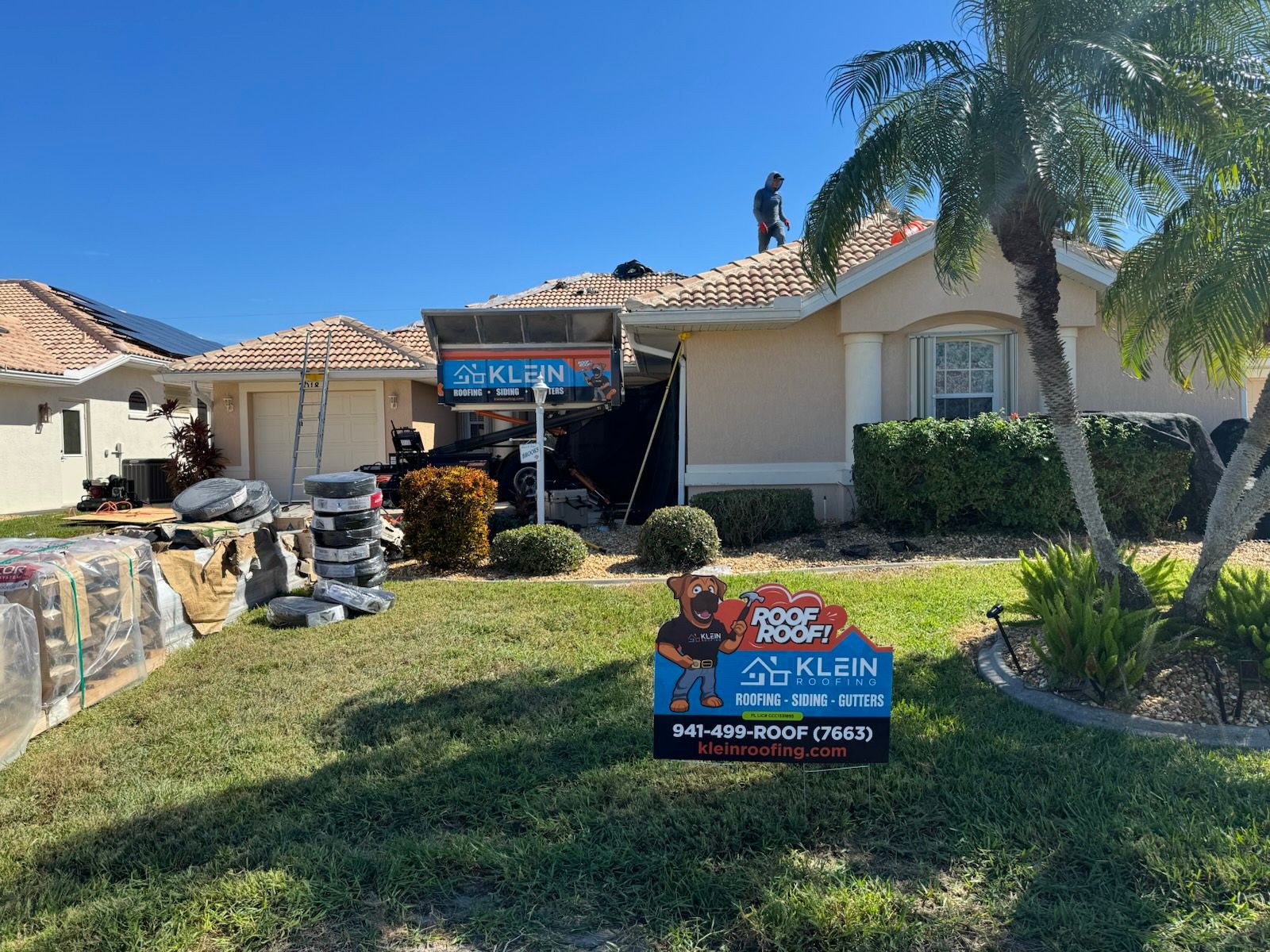Tile Roof Replacement in Englewood: on the job (3 of 4)