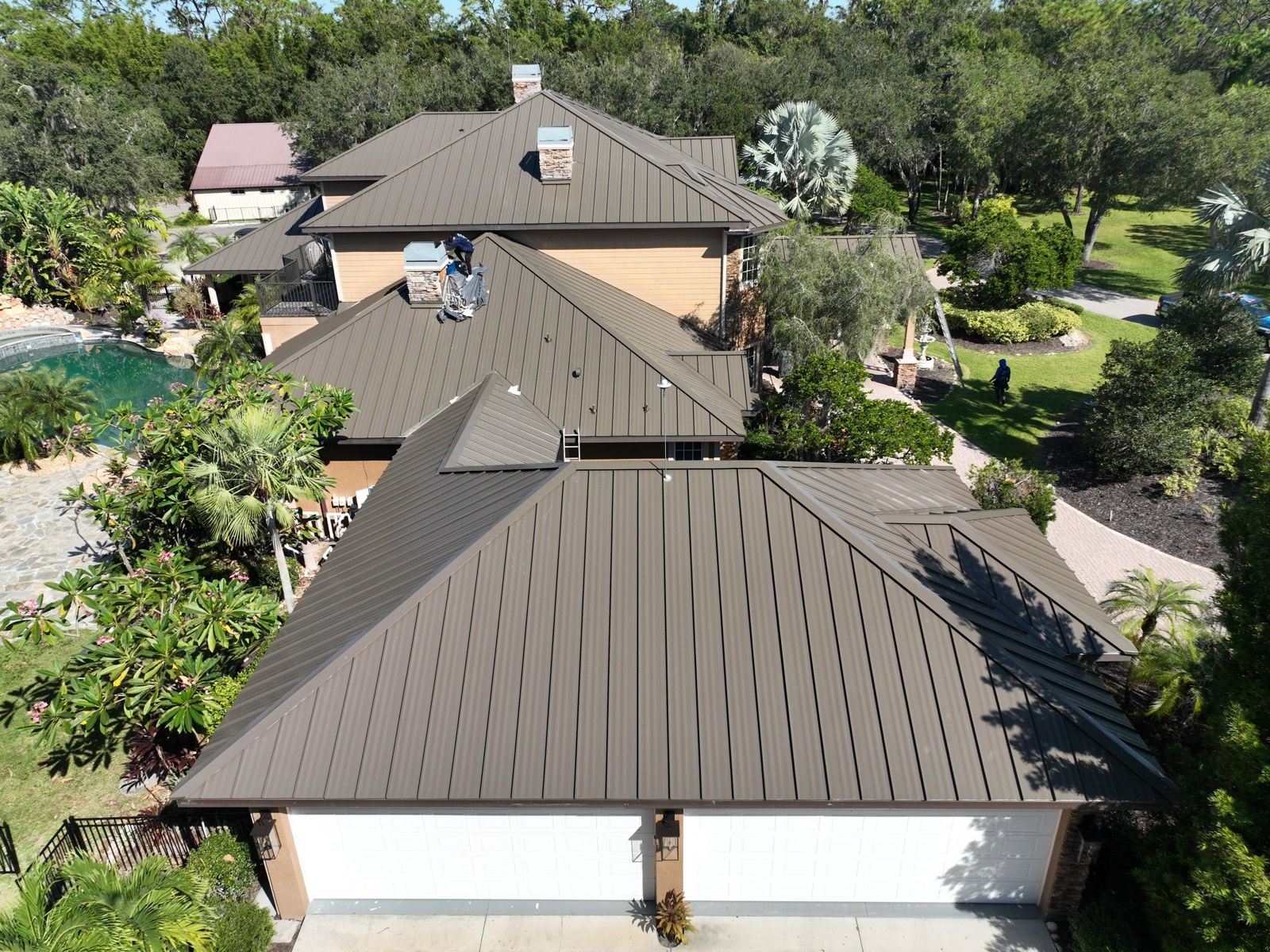 Standing Seam Metal Roof on a Bradenton Estate: finished roof (3 of 12)