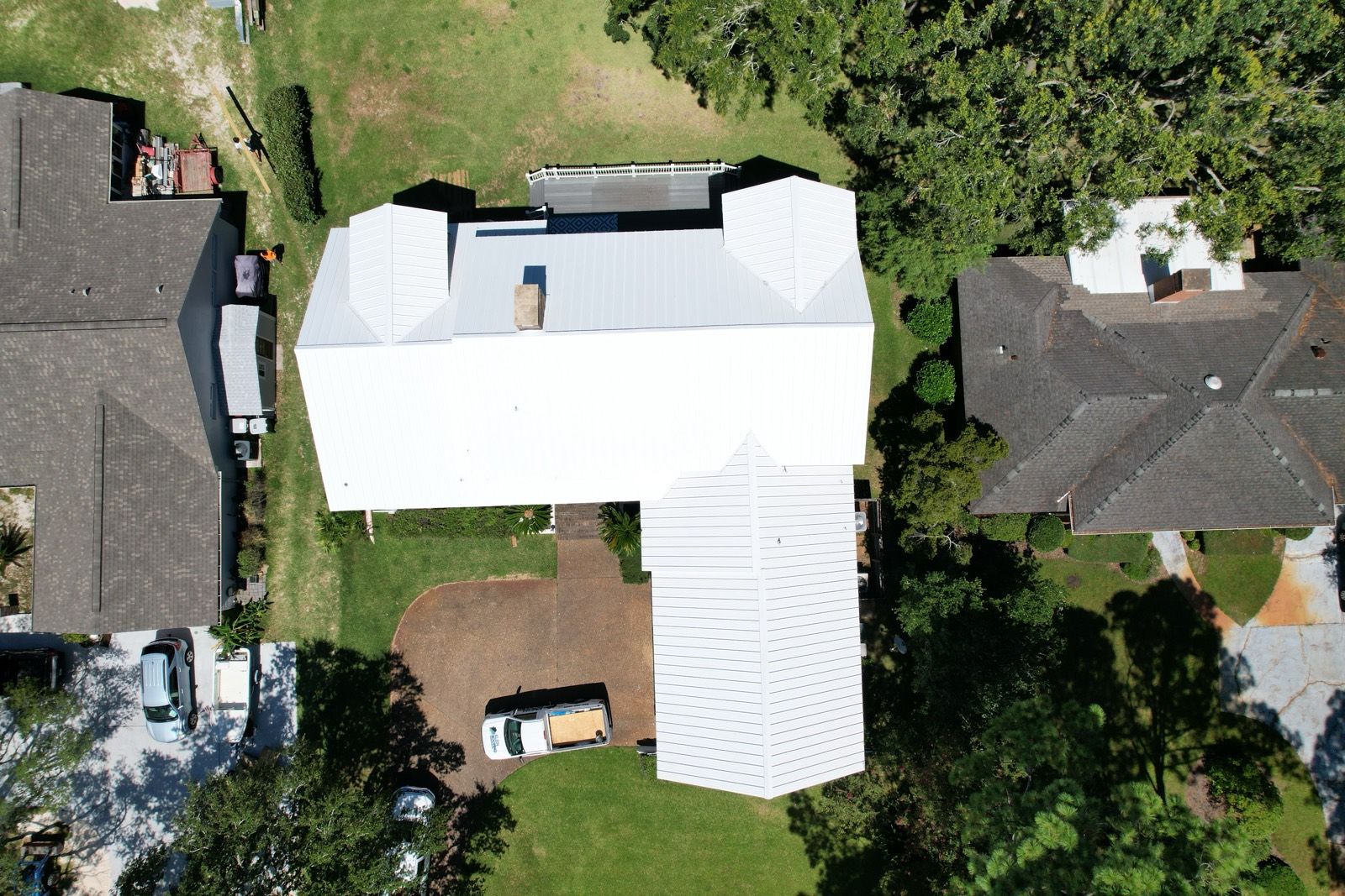 White Metal Roof on a Bayfront Home: finished roof (3 of 6)