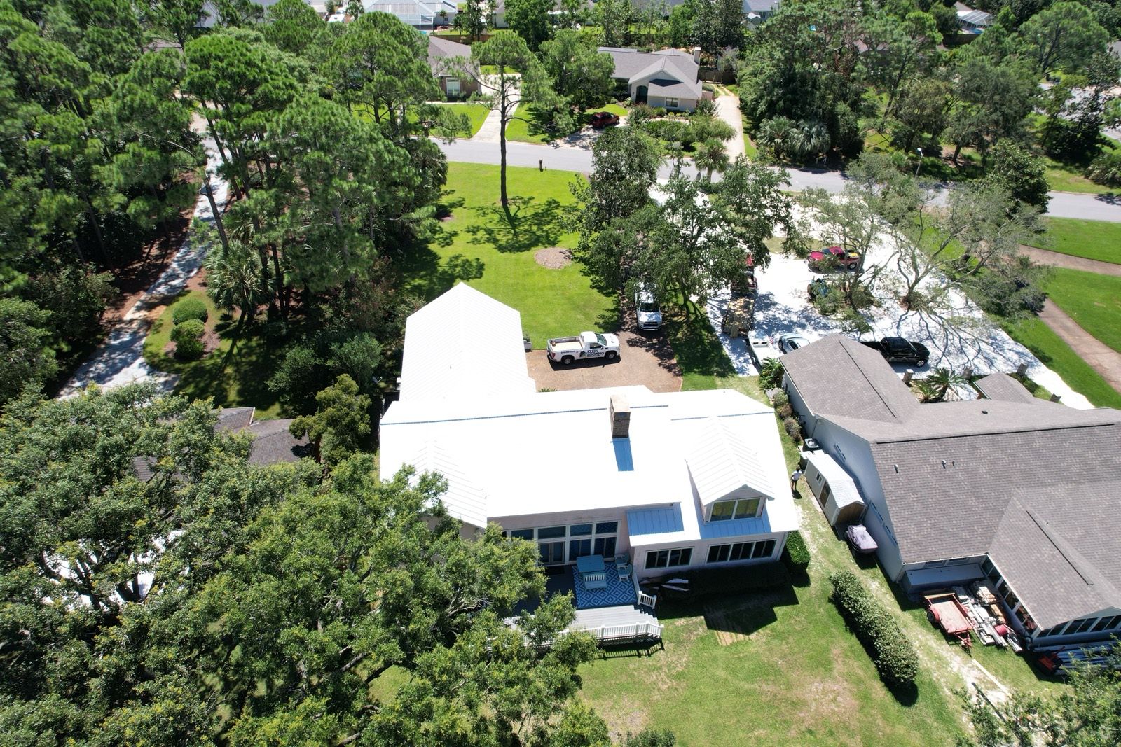 White Metal Roof on a Bayfront Home: finished roof (4 of 6)