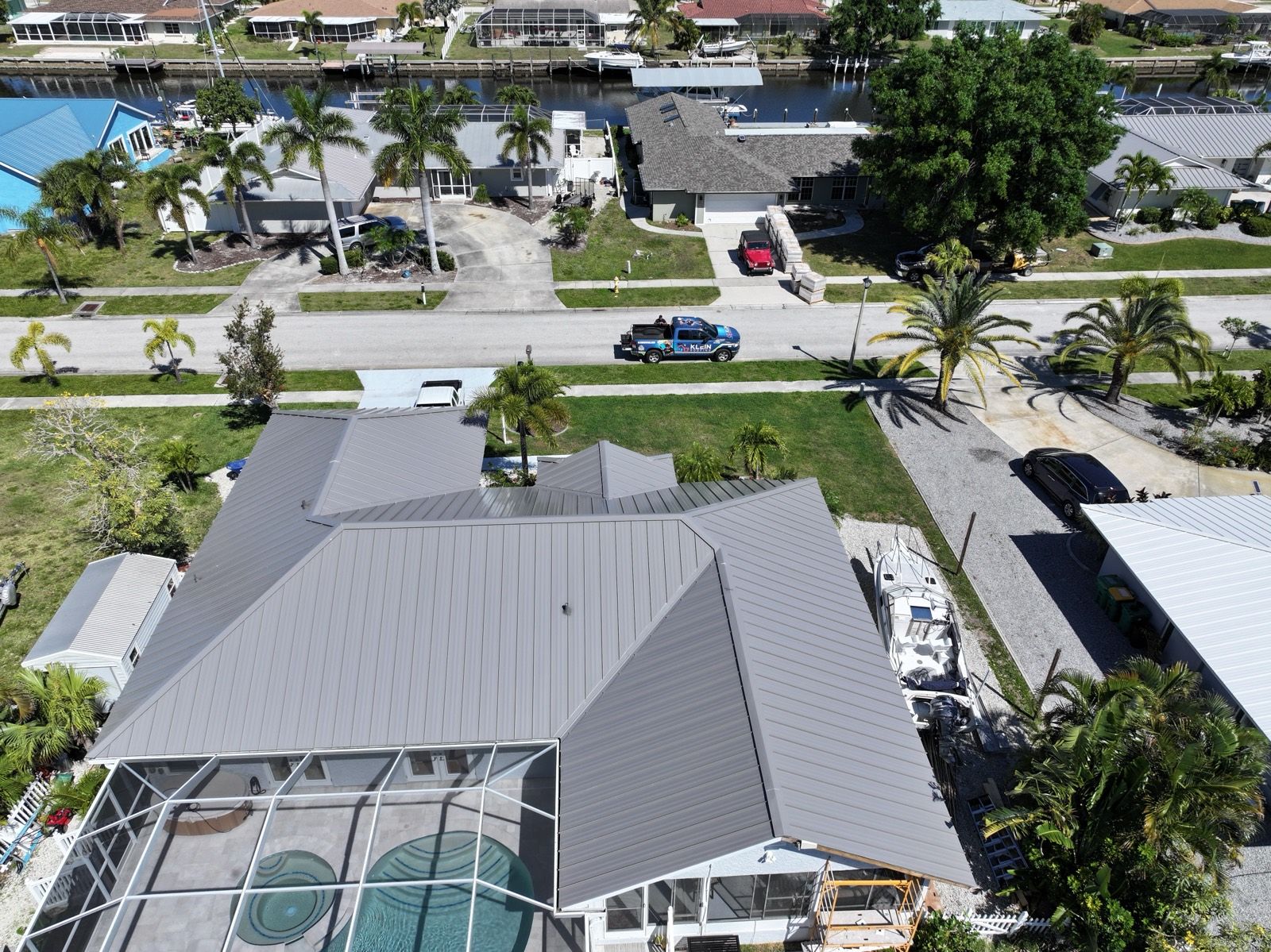 Metal Roof on a Port Charlotte Canal Home: finished roof (4 of 7)