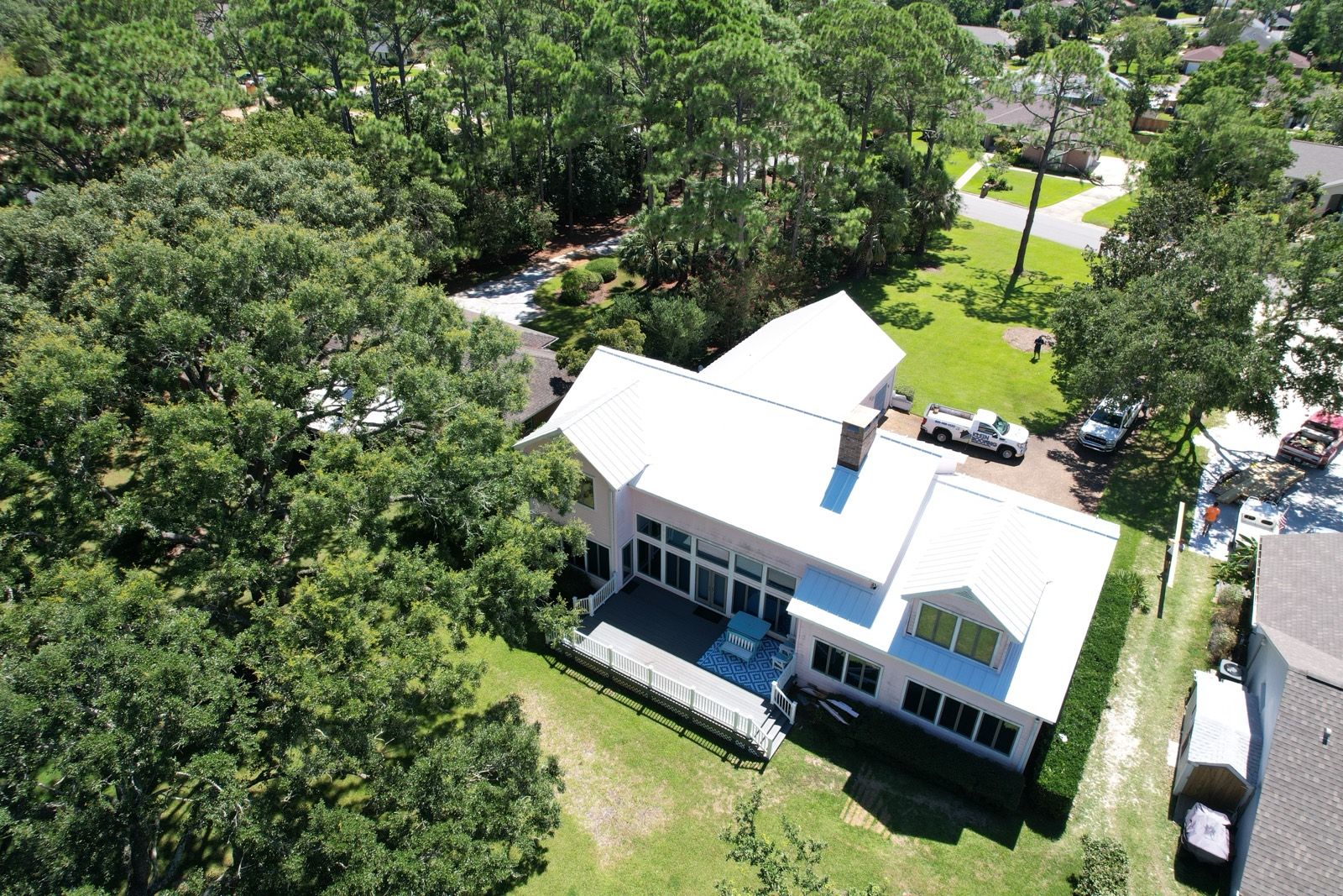 White Metal Roof on a Bayfront Home: finished roof (5 of 6)