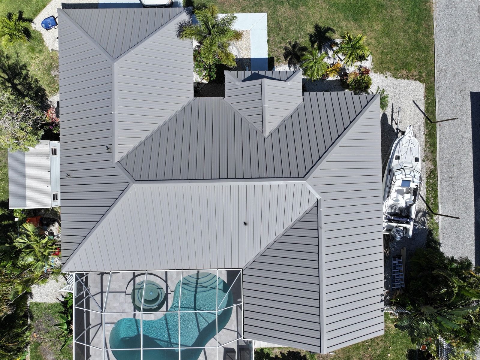 Metal Roof on a Port Charlotte Canal Home: finished roof (5 of 7)