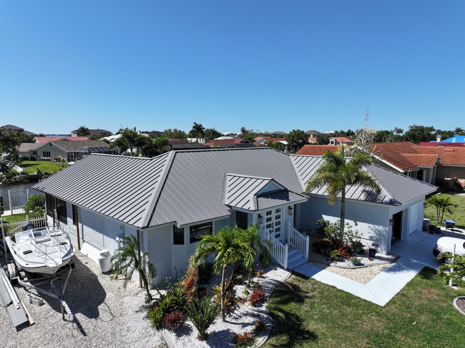 Metal Roof on a Port Charlotte Canal Home: finished roof (6 of 7)