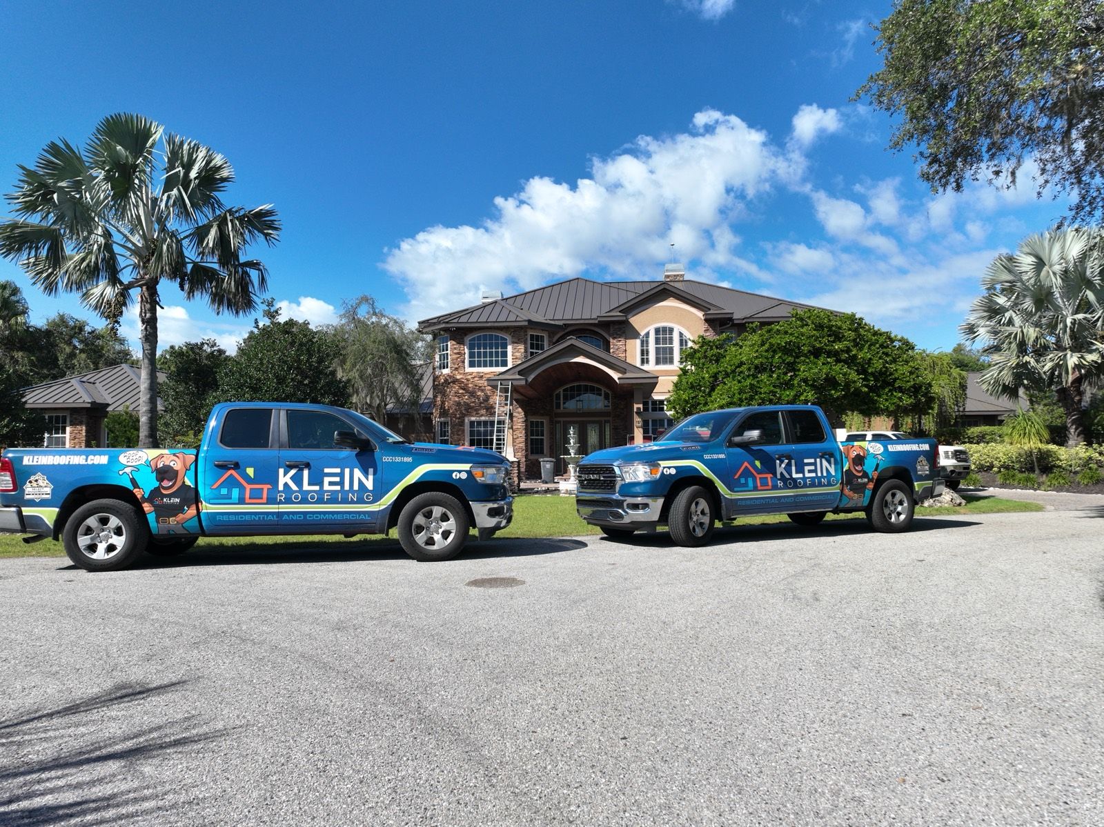 Standing Seam Metal Roof on a Bradenton Estate: on the job (12 of 12)
